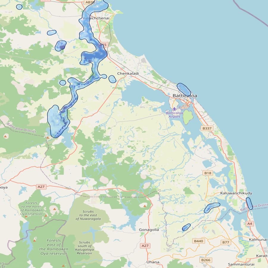 Maximum flood extent